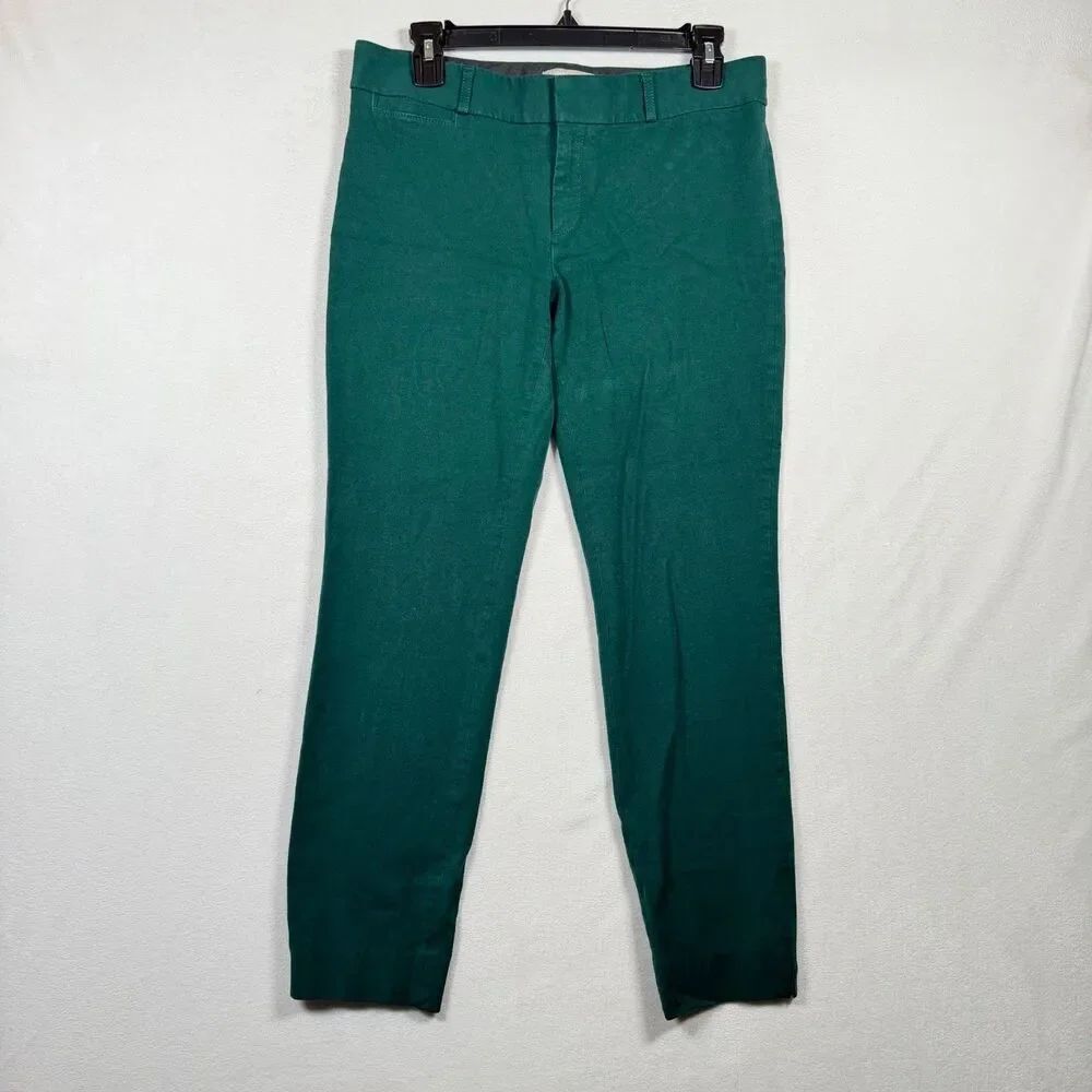 Banana Republic Sloan Pants Womens 6 Green Ankle Stretch Career Slim - Picture 1 of 12